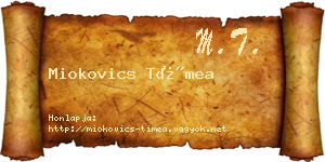 Miokovics Tímea névjegykártya
